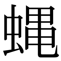 漢字の蝿