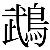 漢字の鵡