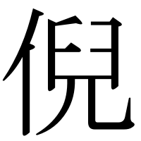 漢字の倪