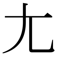 漢字の尢