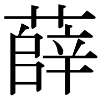 漢字の薛