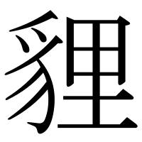 漢字の貍