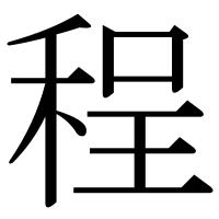 漢字の程