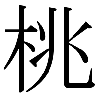 漢字の桃