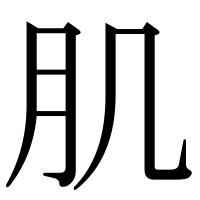 漢字の肌