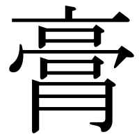 漢字の膏