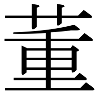 漢字の董