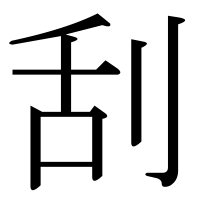 漢字の刮