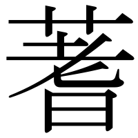漢字の蓍