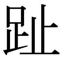 漢字の趾