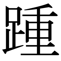 漢字の踵