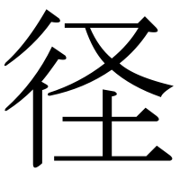 漢字の径