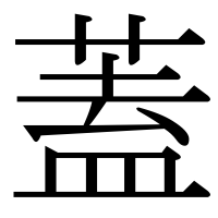 漢字の蓋