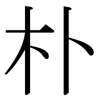 漢字の朴