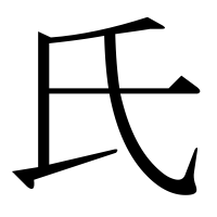 部首「氏（うじ）」