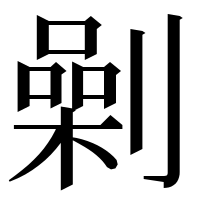漢字の劋