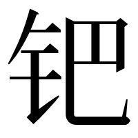 漢字の钯