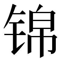 漢字の锦