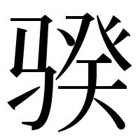 漢字の骙