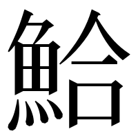 漢字の鮯