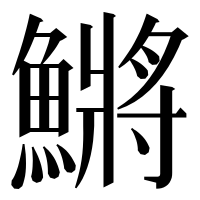 漢字の鱂