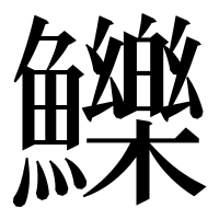 漢字の鱳
