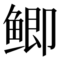 漢字の鲫