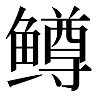 漢字の鳟
