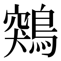 漢字の鶟
