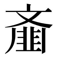 漢字の齑