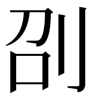 漢字の刟