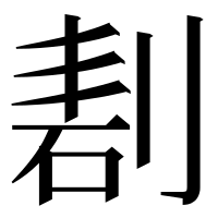 漢字の剨