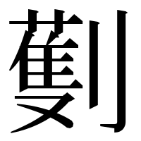 漢字の劐