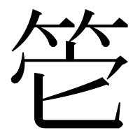 漢字の𥬌