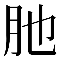 漢字の胣