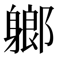漢字の𨉰
