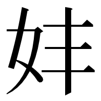 漢字の妦