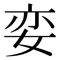 漢字の娈