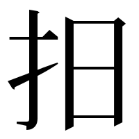 漢字の抇