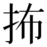 漢字の抪
