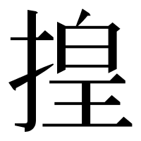 漢字の揘