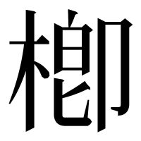 漢字の楖