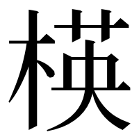 漢字の楧