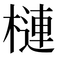 漢字の槤