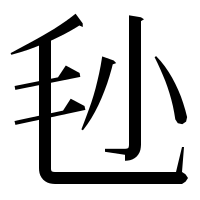 漢字の毜