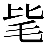 漢字の毞