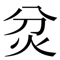 漢字の炃