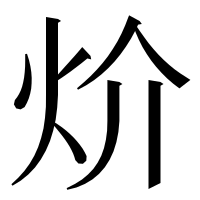 漢字の炌