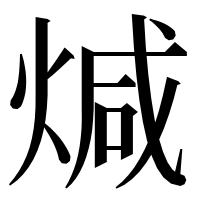 漢字の煘