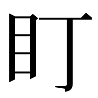 漢字の盯